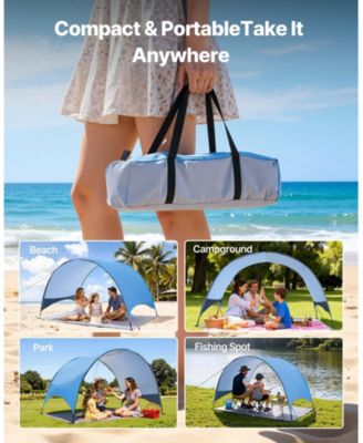 Beach Tent Sun Shelter with UPF 50+ Protection and Carry Bag