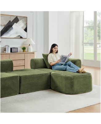  114" Cloud Sectional Couch with L-Shape Chaise, Modular Sofa