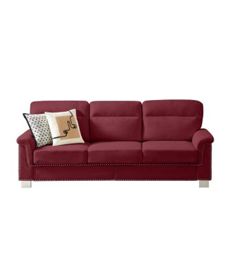  82" Modern Snowfleece 3-Seater Sofa