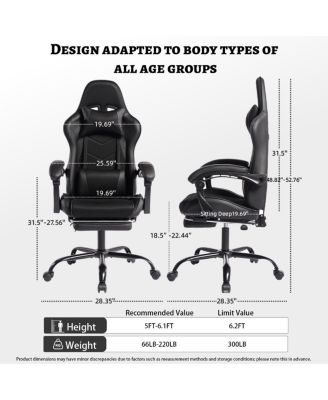 Human-Computer Interaction Gaming Chair with Footrest