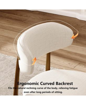  Dining Chairs Set of 2, Modern Fabric Upholstered Kitchen Chairs