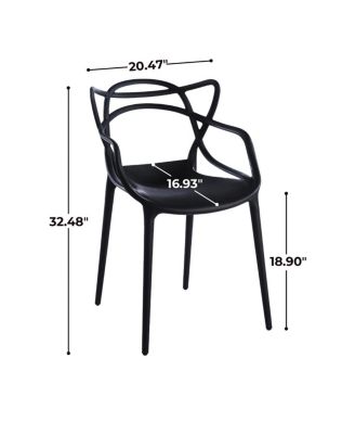 Contemporary Transparent Dining Chair with Metal Legs