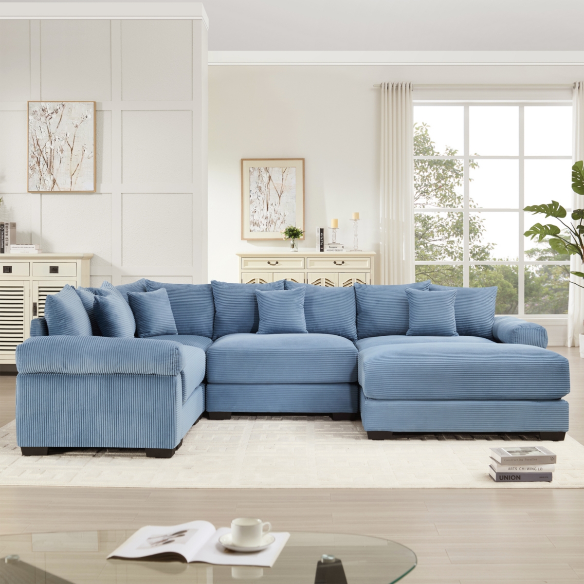 Streamdale Furniture Streamdale Oversized Cloud Modular Sectional Couch with Ottoman