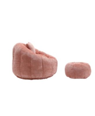 Modern Bean Bag Chair with Ottoman for Adults