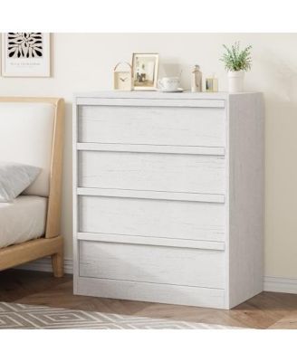4 Drawer Dresser for Bedroom, 39in Tall Nightstand 4 Chest of Drawers with Large Storage