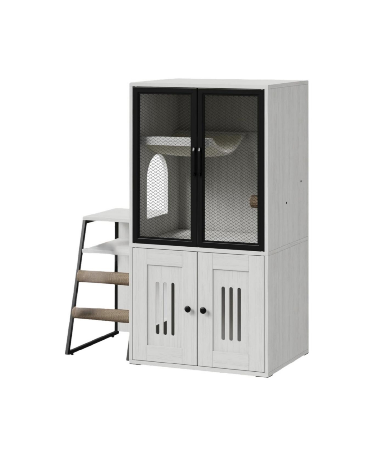 gaomon 2-in-1 Cat Litter Box Enclosure Furniture with Doors