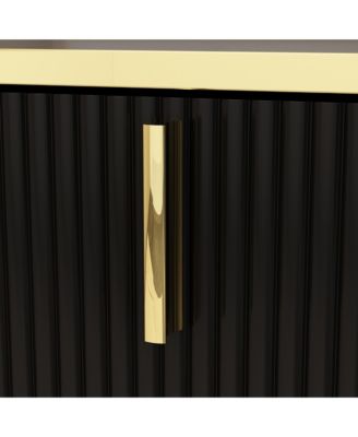 Dresser with 4 Doors and Deep Drawer, Side Cabinet for Bedroom, Living Room