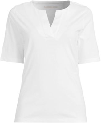 Women's Supima Jersey Half Sleeve Splitneck Shirt
