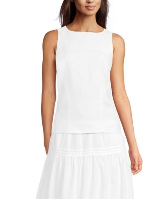 Women's Linen Sleeveless Peplum Top