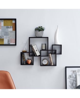 Intersecting Cube Shelves - Black