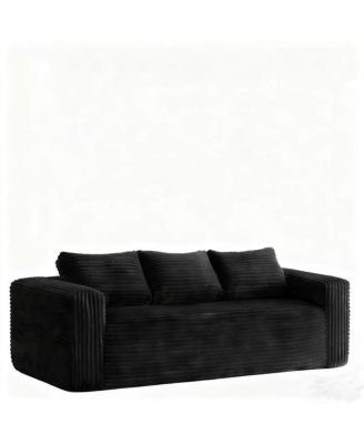Cloud Loveseat Sofa Couch in a Box, 3 Seater Boneless Couch, Comfy Deep Seat Corduroy Sofa