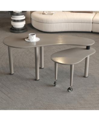Rotatable Coffee Table with Spacious Storage
