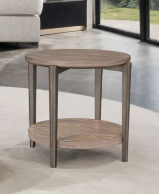 Tayen 24" Round Bottom Shelf End Table