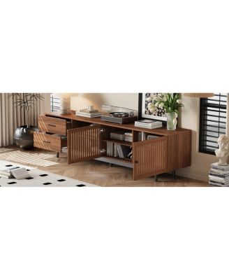 Modern TV Stand for TVs up to 85" with Drawers & Cable Management