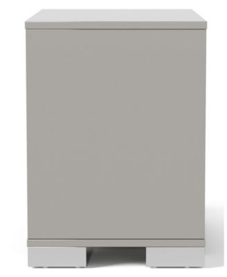 Erina 23.5" Wood Glossy 2-Drawer Nightstand