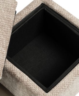 Dashiell 15" Chenille Cube Storage Ottoman