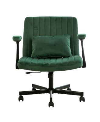Velvet Criss Cross Armrest Office Chair