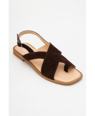Forever & Always Women's Shoes Louna Leather Thong Sandals
