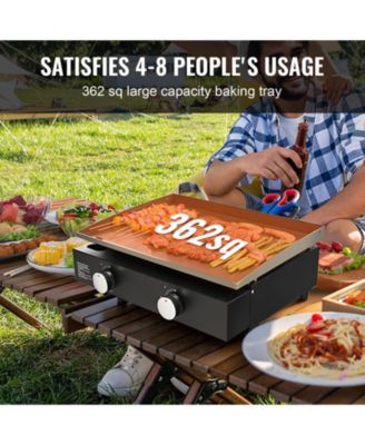 22.4 Inch Commercial Gas Countertop Griddle, 13,000 BTU, Heavy Duty Steel