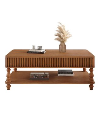 Vintage Lift Top Coffee Table - Solid Wood, Tool-Free Assembly