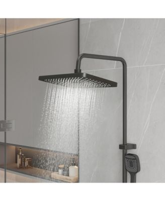 3-Spray Shower Faucet 2.5 GPM with Piano Button Control, LED Temperature Display and Ambient Light
