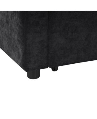 L-Shaped Sectional Sofa Bed with Hidden Storage and Sleeper Function