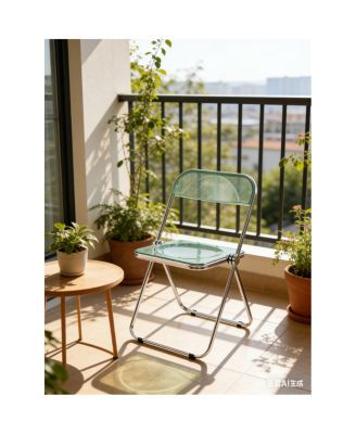 Folding transparent stackable crystal folding chair