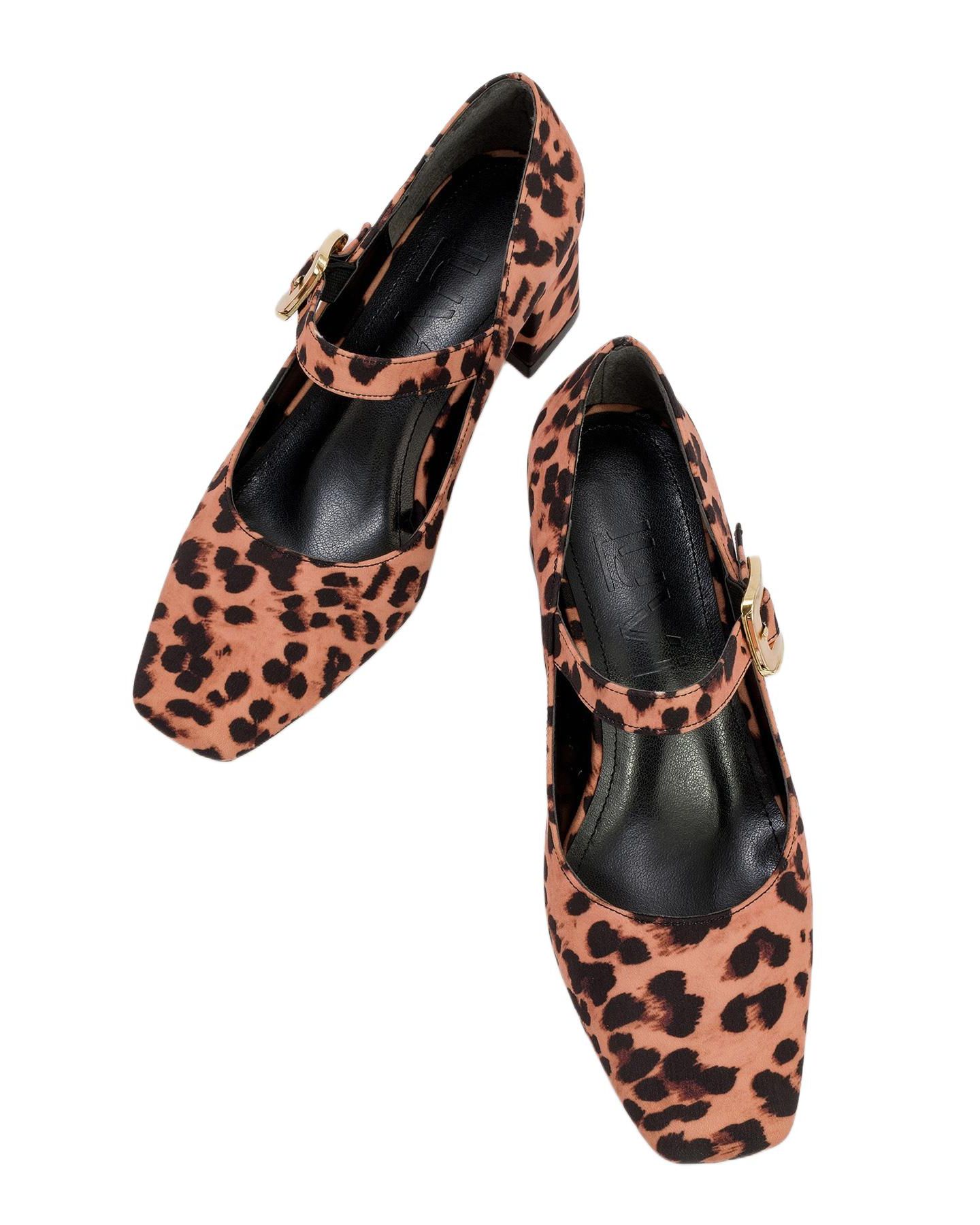 Женские туфли Prologue Shoes Dolva Block Heel Mary Jane, цвет: Леопардовый — фото 4