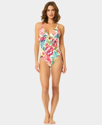 Women's V-Neck One-Piece Swimsuit