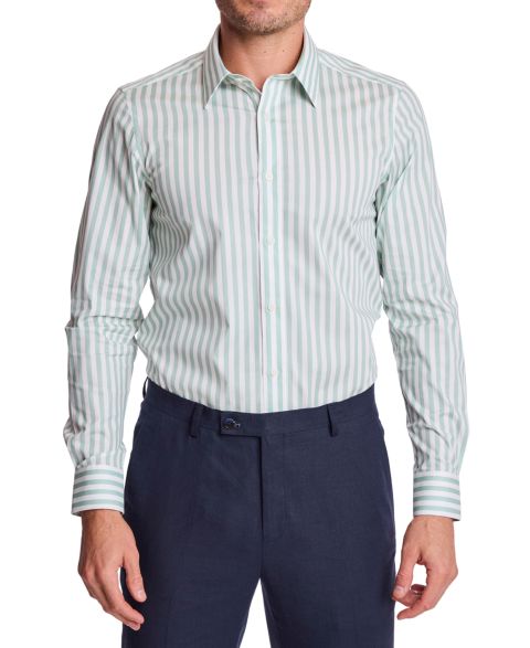 Мужская рубашка Paisley & Gray Striped Slim-Fit, цвет: Мятный белый