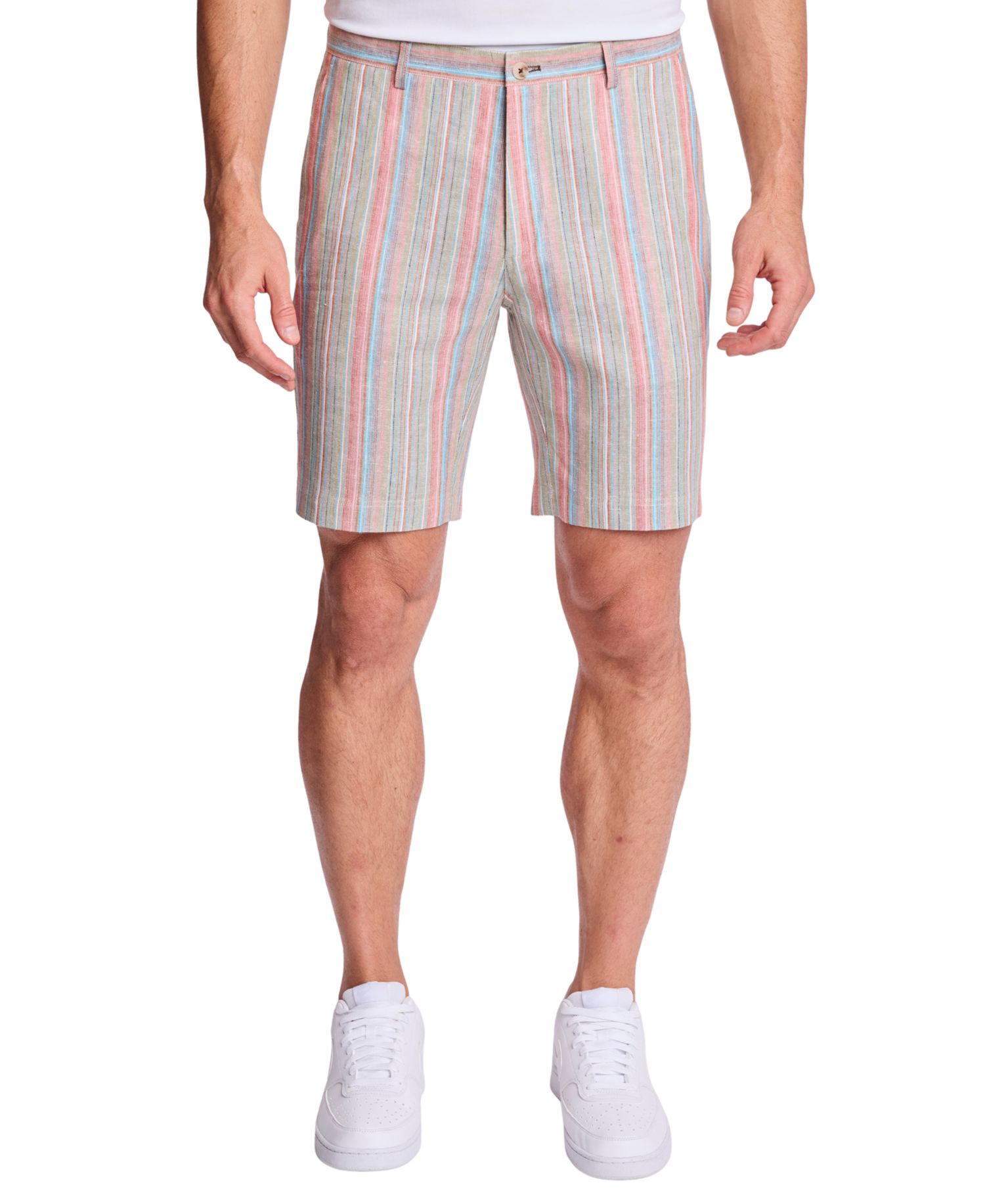 Men's Striped Slim-Fit Shorts