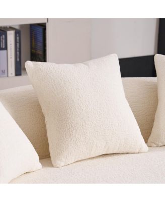 Streamdale Compact Chenille Sofa with 3 Decorative Pillows