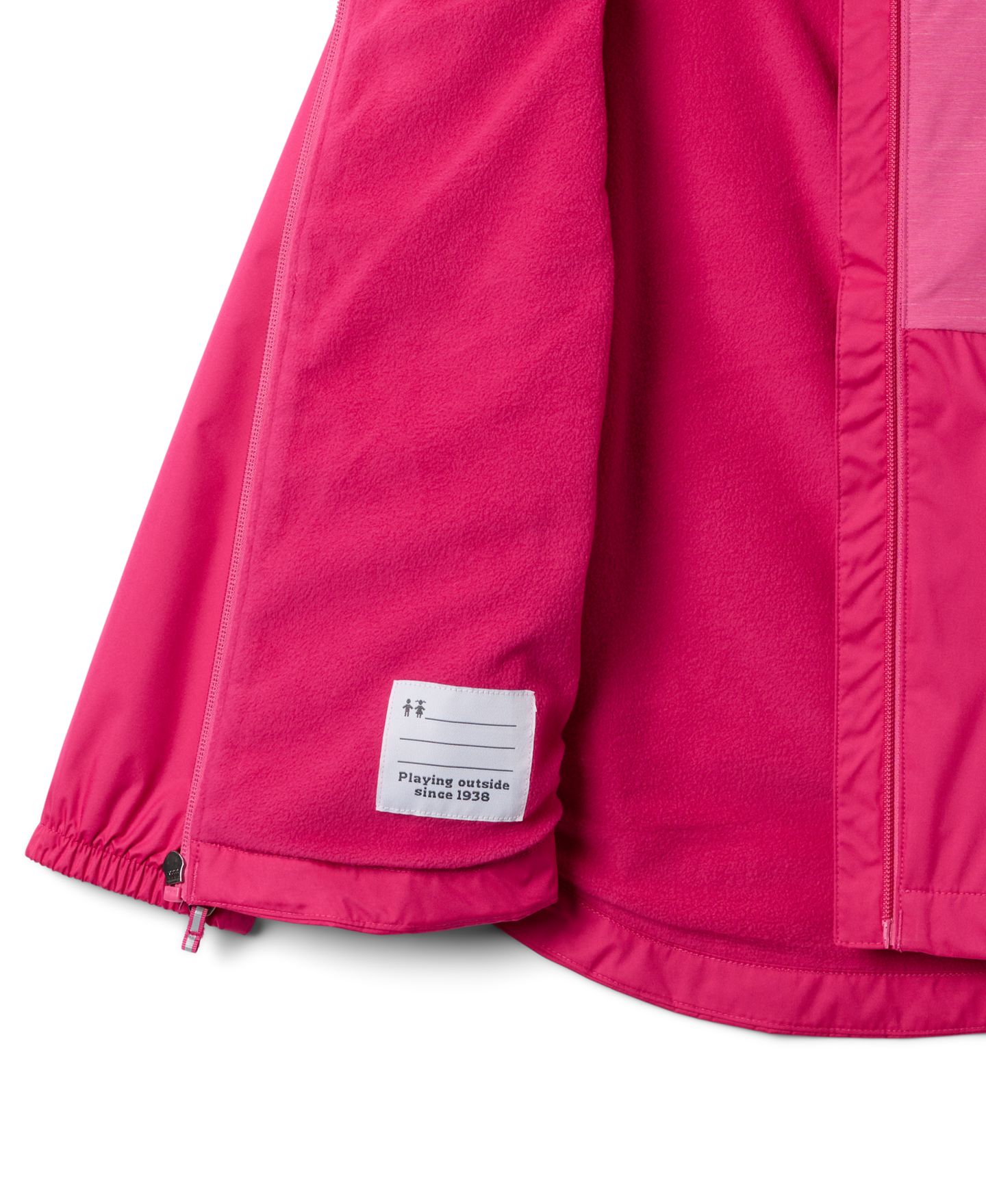 Куртка Columbia Rainy Trails™ III Fleece Lined Jacket для девочек, цвет: Розовый — фото 3