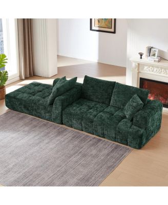 Chenille L-Shape Luxury Sectional Oversized Sofa, Minimalist Design, Comfy Sleeper Couch