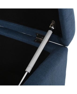  Upholstered Tufted Fabric Storage Ottoman