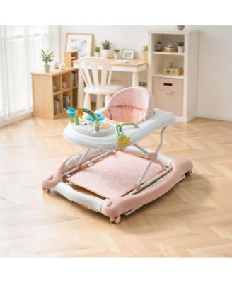 Toddler 5-in-1 Walker with Wheels & Adjustable Height Seat