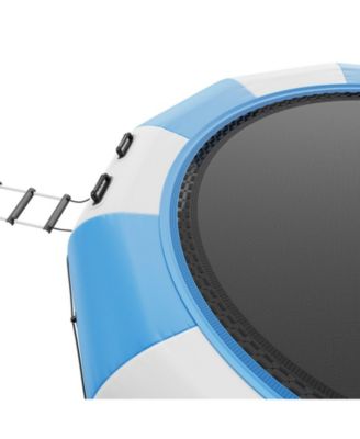 15 Ft Inflatable Water Bouncer with Ladder and Air Pump