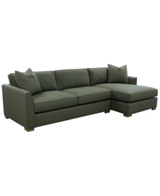 Corine 2-Pc. Chaise Sectional Sofa with Toss Pillows