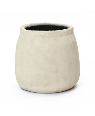 Sahara Stone Planter, 16.1" Round Cement Accent in Desert