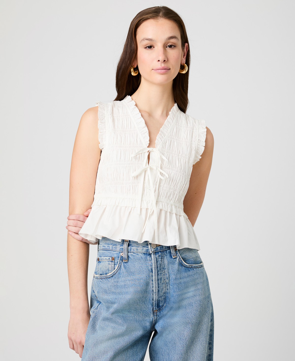 Женские топы French Connection Women's V-Neck Tie-Front Top — фото 2