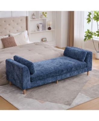 Streamdale Upholstered End of Bed Bench with Armrests & Bolsters