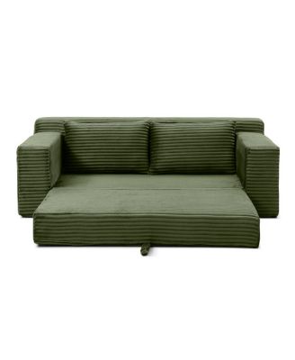 Streamdale  Furniture Memory Foam Cloud Loveseat Sofa, 2-in-1 Convertible Folding Couch Bed