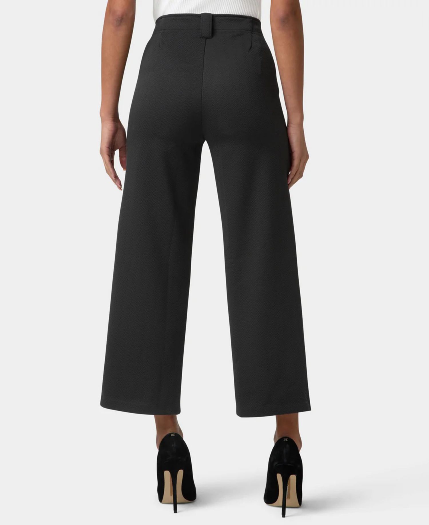 Women's Textured Cropped Wide-Leg Pant