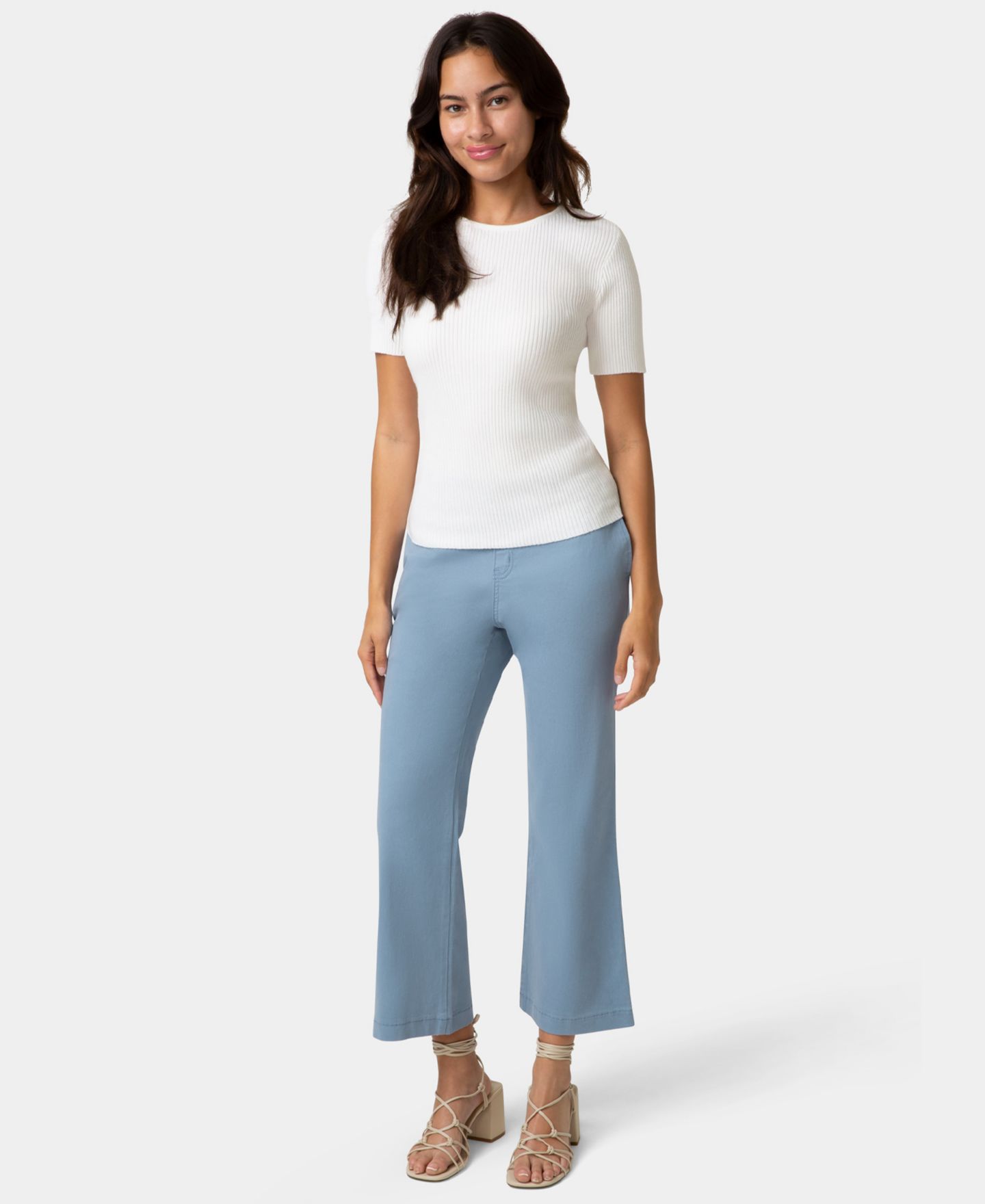 Женские брюки Hue Ultra Stretch Chino Kick Flare Pant, цвет: Синий — фото 2