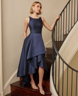 Women's High-Low Mikado Sleeveless Gown