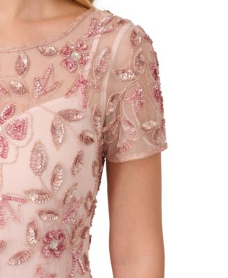 Adrianna Papel Women's Floral-Beaded Gown