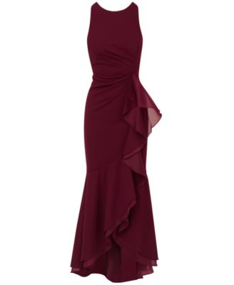 Women's Organza Crepe High-Low Gown