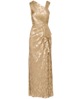 Women's Asymmetric Metallic Mermaid Gown