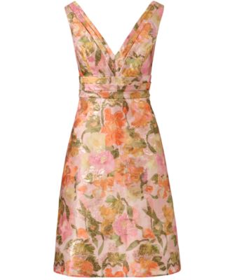 Women's Floral Jacquard Midi Dress