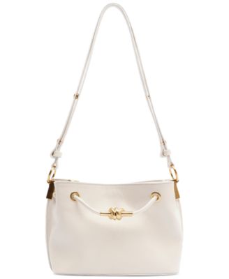 Daphne Small Gold-Tone Knot and Eyelets Crossbody Handbag